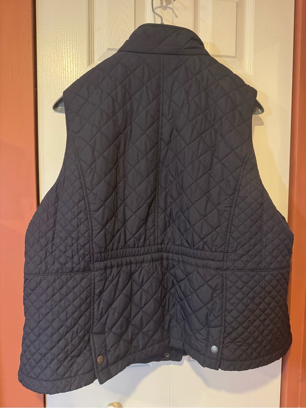 Talbots Navy Quilted Sleeveless Vest, size 3X Petite - Picture 2 of 4